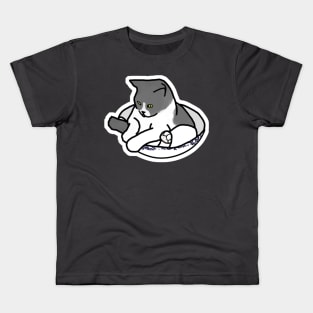 Bowl Cat Kids T-Shirt